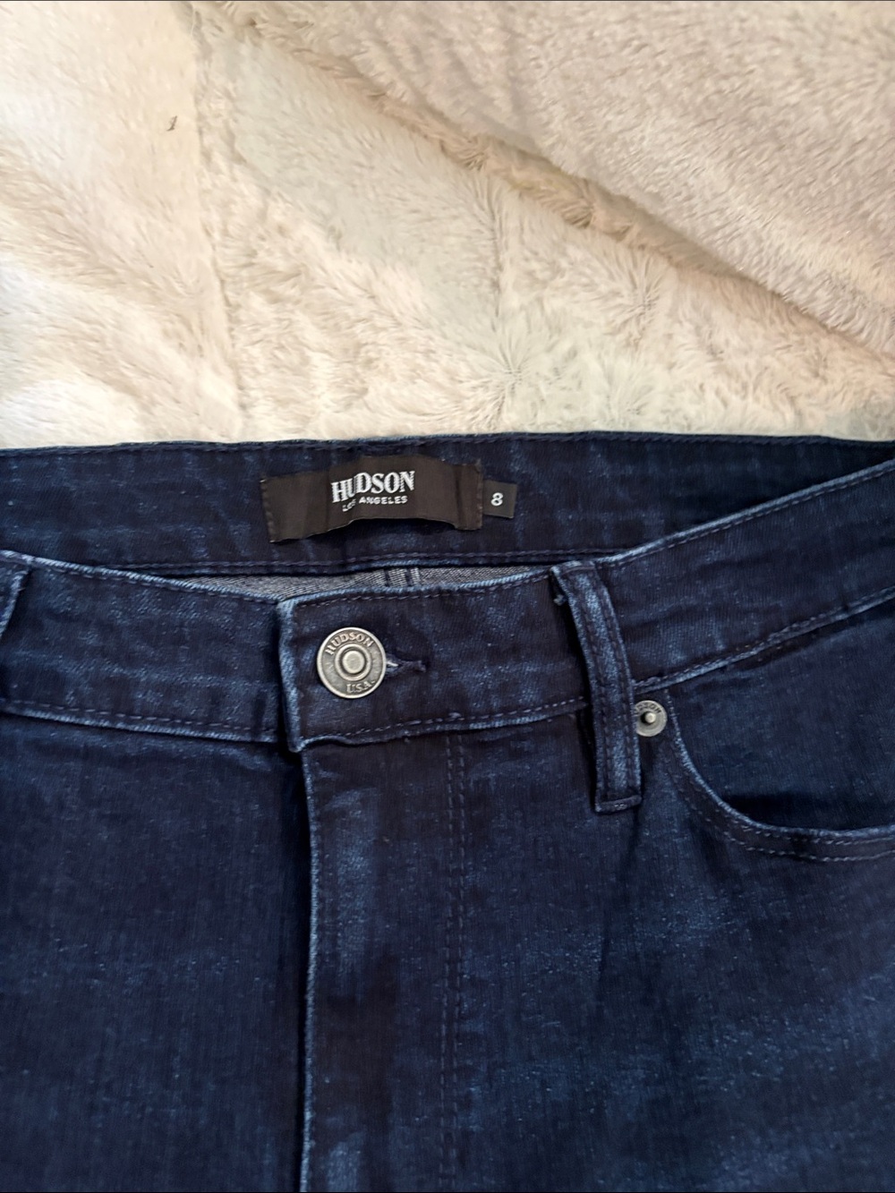Hudson Jeans Women's Straight Leg Dark Indigo Blue Jeans